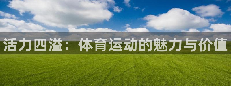 海南vsport体育官网下载：活力四溢：体育运动的魅力与价值